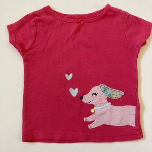 Pink Kids' Dog T-Shirt